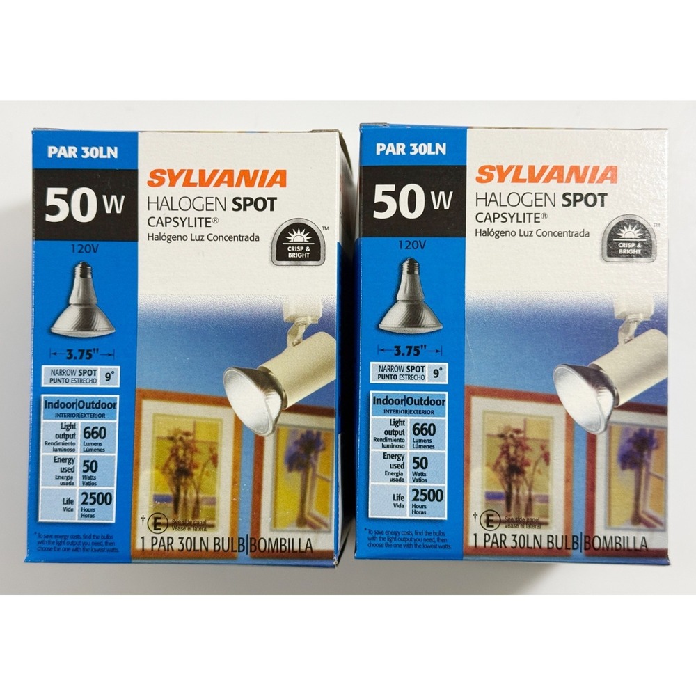 SYLVANIA 50PAR30LN/CAP/SPL/NSP Light Bulbs LOT OF 2